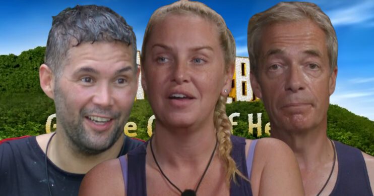 Tony Bellew, Josie Gibson and Nigel Farage on I'm A Celebrity