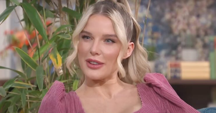 Helen Flanagan on This Morning with her hair up