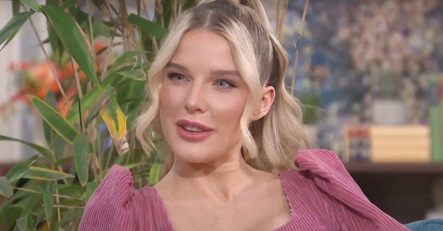 Helen Flanagan on This Morning with her hair up