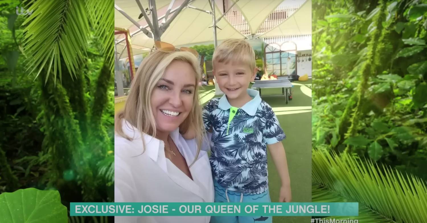 Josie Gibson smiles alongside son Reggie