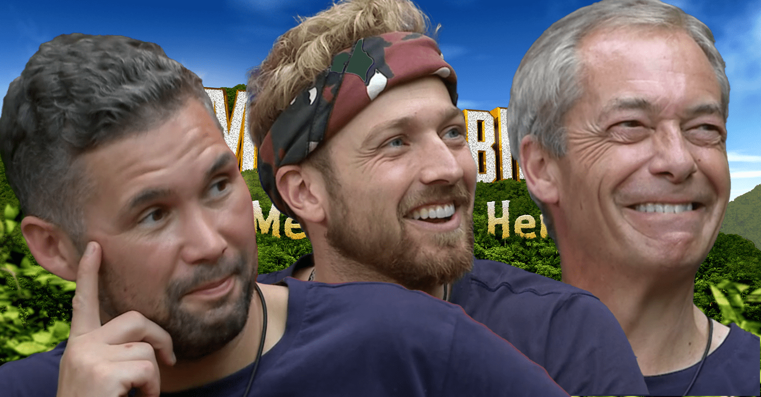 Tony Bellew, Sam Thompson and Nigel Farage on I'm A Celebrity