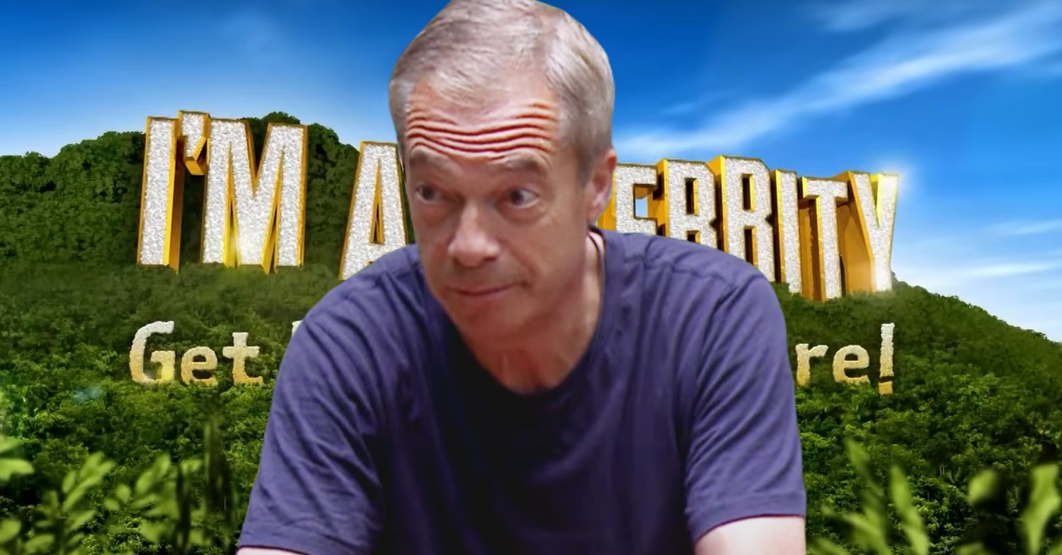 Nigel Farage talking on I'm A Celeb