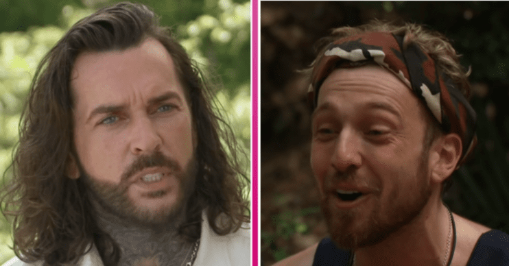 Sam Thompson and Pete Wicks on I'm A Celebrity (Credit: ITV/Composite: ED!)