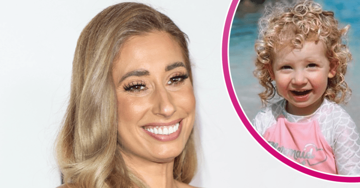 Stacey Solomon and daughter Rose smiling
