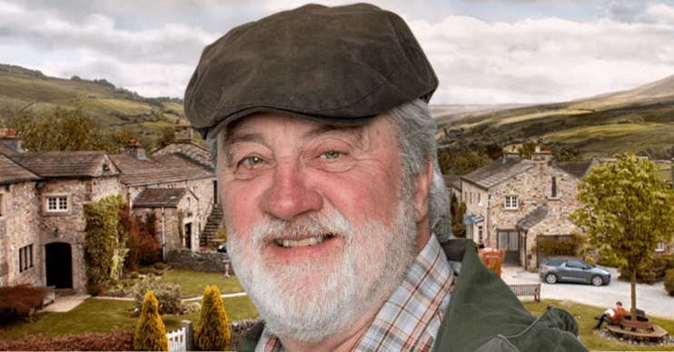 Steve Halliwell smiles on the Emmerdale background comp image