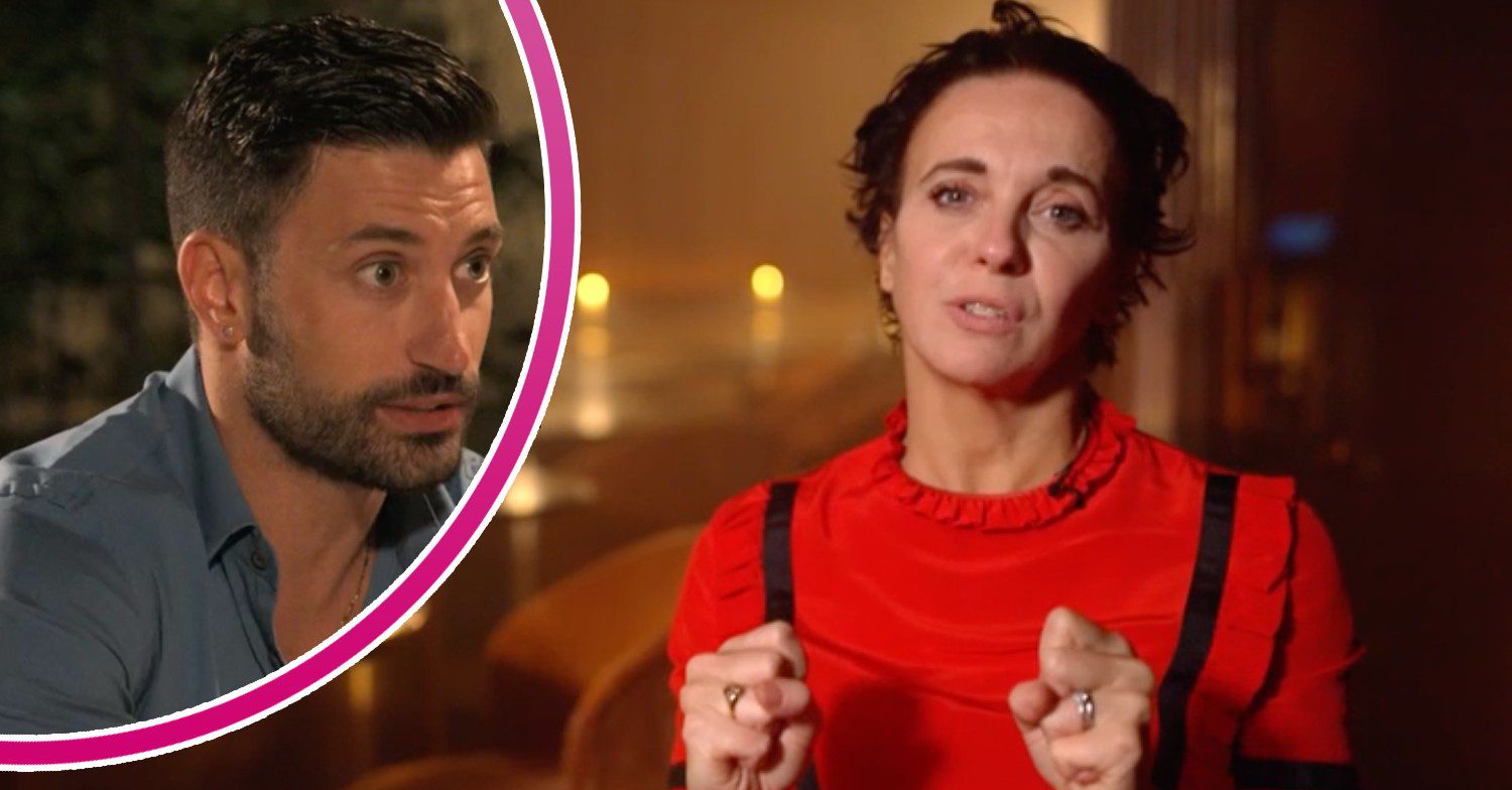 Strictly star Giovanni Pernice looks concerned, Amanda Abbington clenches her fists