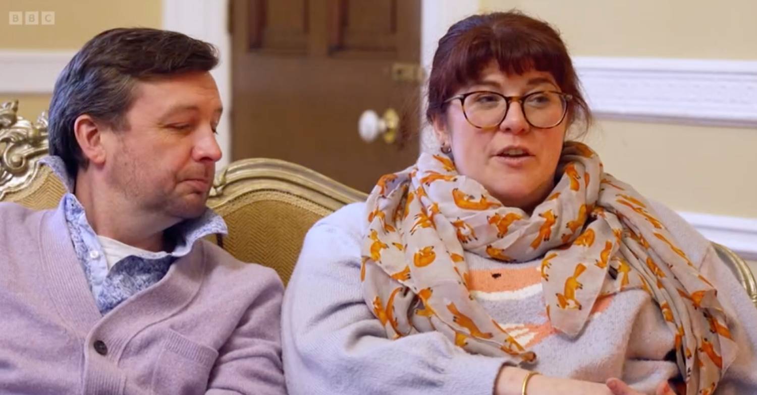Jenny Ryan sits next to partner Thom Tuck