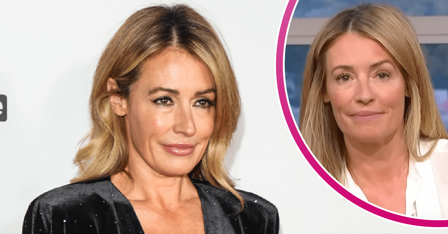 Cat Deeley smiling in two different pictures