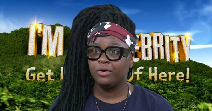 Nella Rose with I'm A Celeb logo