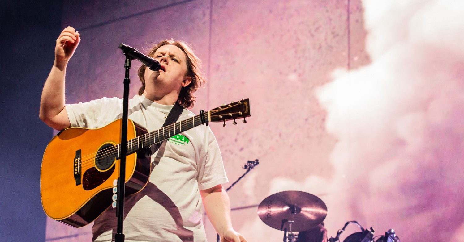 Lewis Capaldi performing 