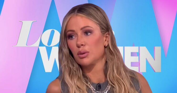 Loose Women logo with Olivia Atwood looking serious