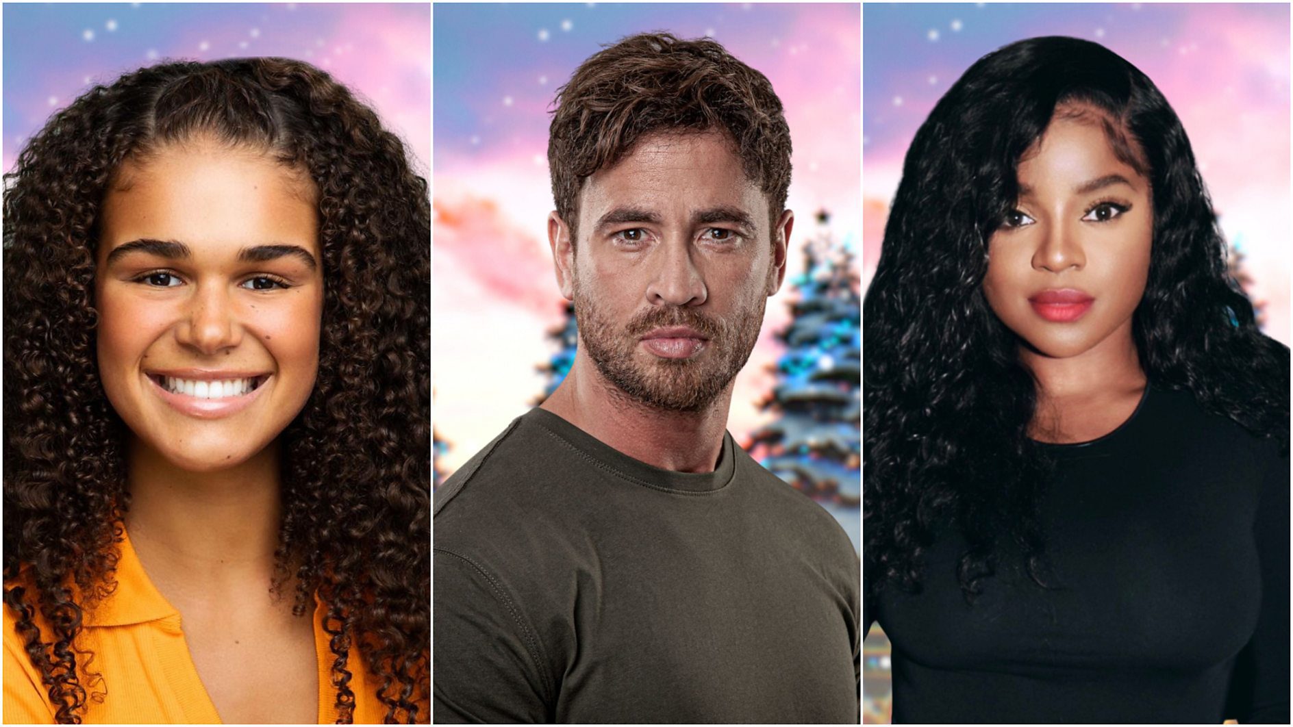 Tillie Amartey, Danny Cipriani and Keisha Buchanan split image