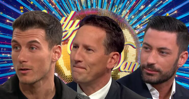 Gorka, Brendan and Giovanni with Strictly 2023 logo