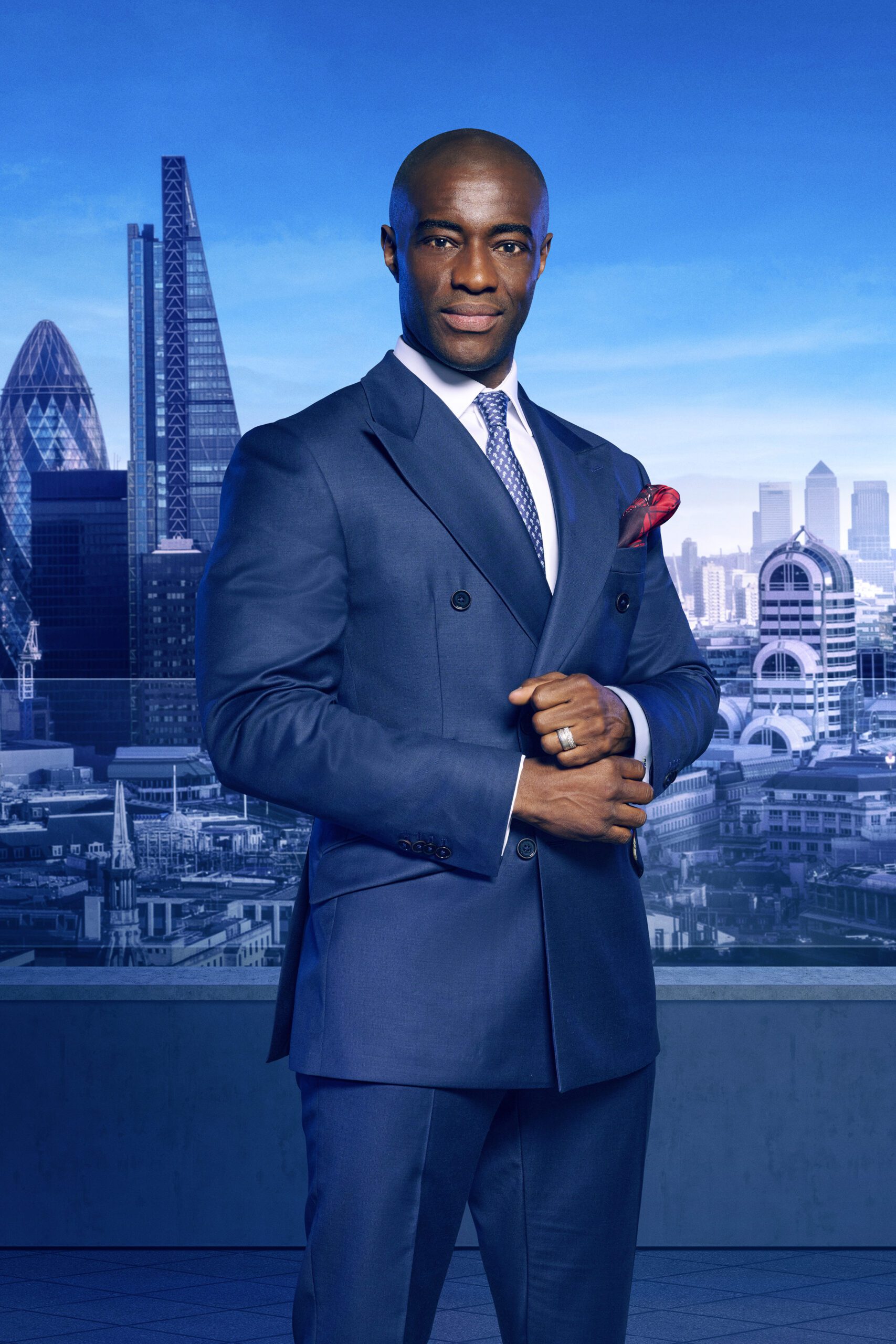 The Apprentice star Tim Campbell looking dashing in front of the London skyline