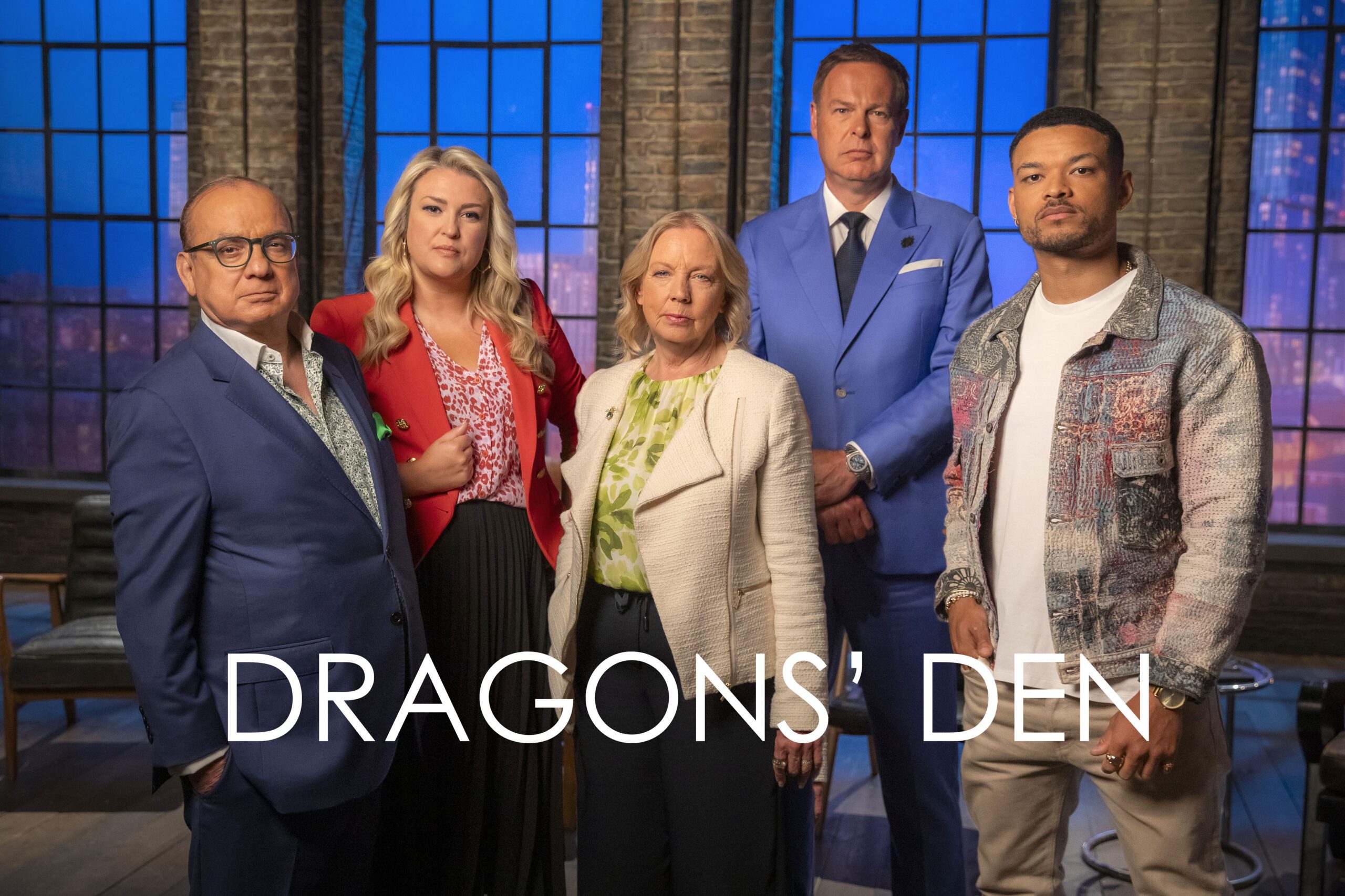 Peter Jones with his fellow Dragons in a promo shot for the BBC