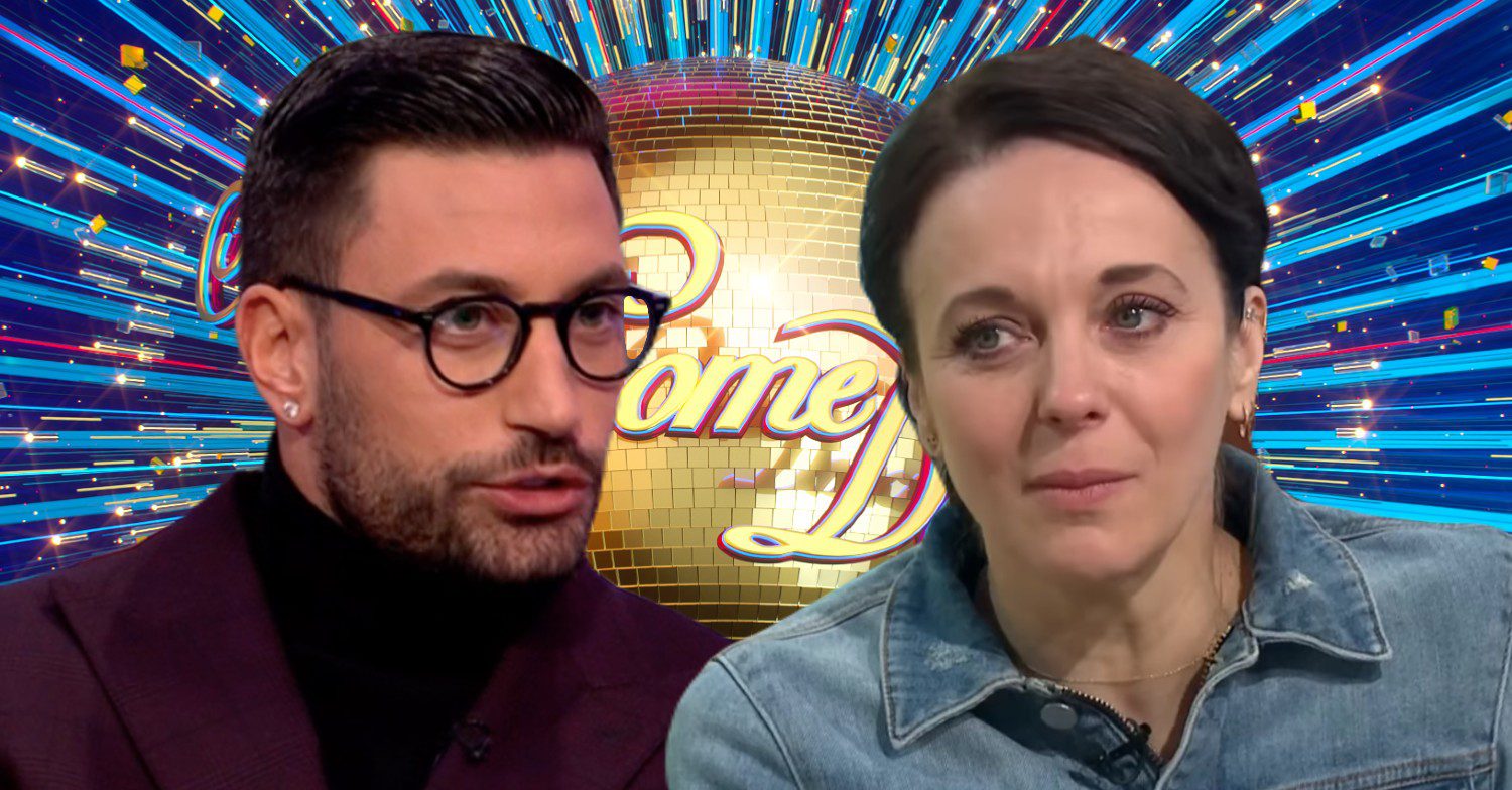 Strictly logo and Giovanni Pernice and Amanda Abbington