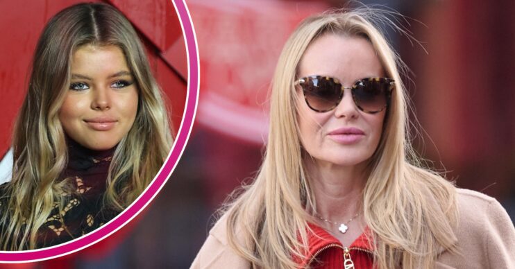 Amanda Holden wearing sunglasses and daughter Lexi at fashion event