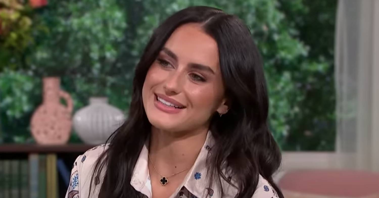 Amber Davies smiles