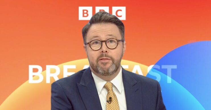 Jon Kay and BBC Breakfast logo