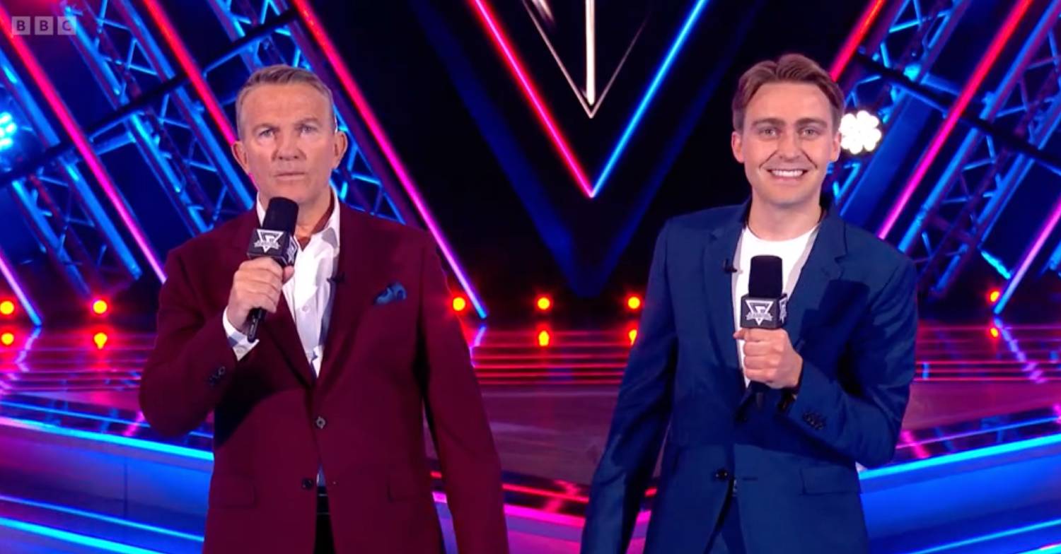 Bradley Walsh and Barney Walsh hosting Gladiators