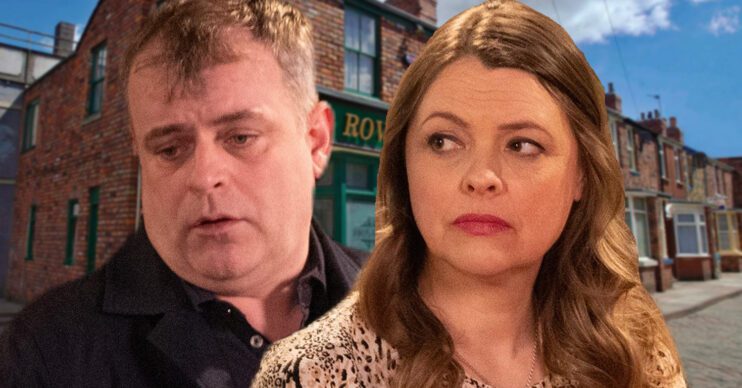 Coronation Street's Steve, Tracy, the background of the Rovers