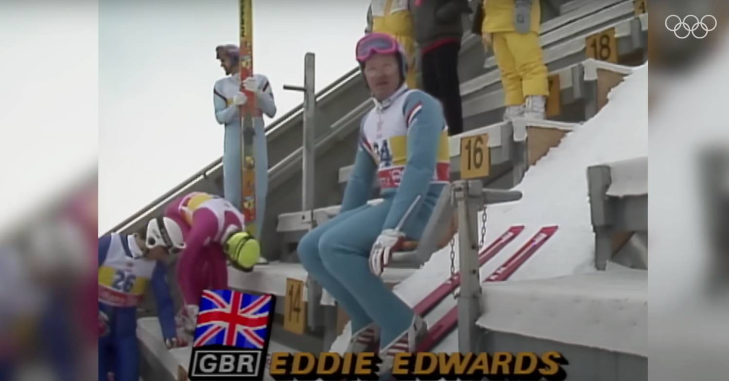 Eddie the Eagle Edwards at the Olympics