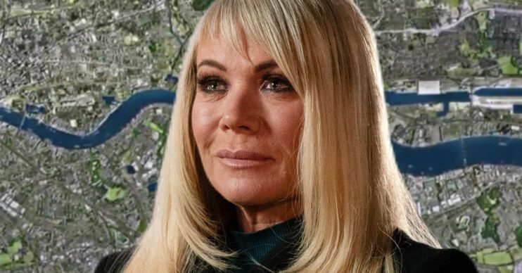 EastEnders' Sharon, the background of the Thames