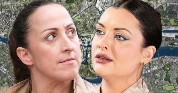 EastEnders' Sonia, Whitney, the background of the Thames