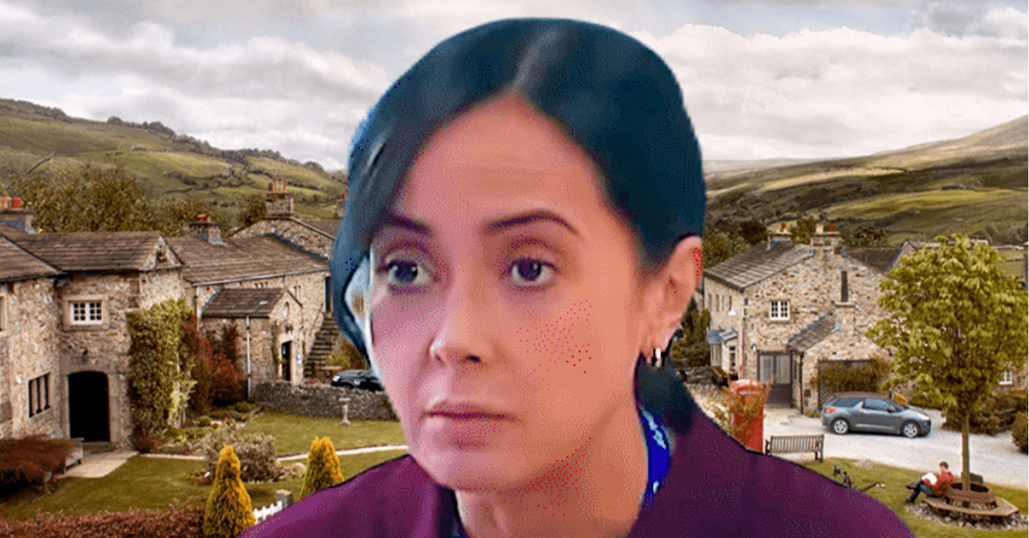 Emmerdale: Chas's doctor, Dr Grant as played by Rebecca Grant on the show background