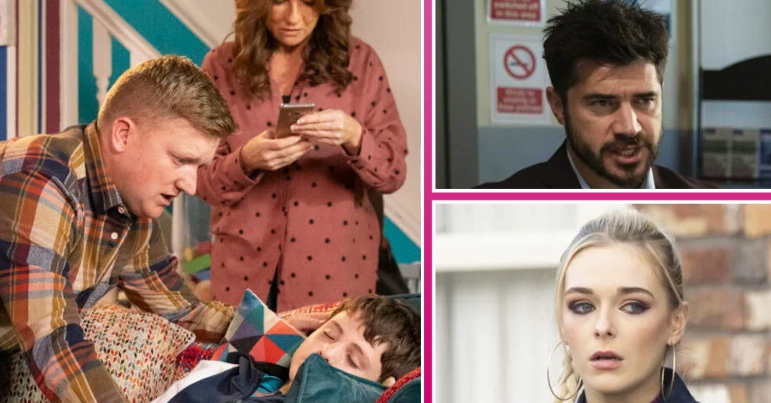Coronation Street spoilers: First look comp image - Chesney, Joseph and Linda, Adam, Lauren