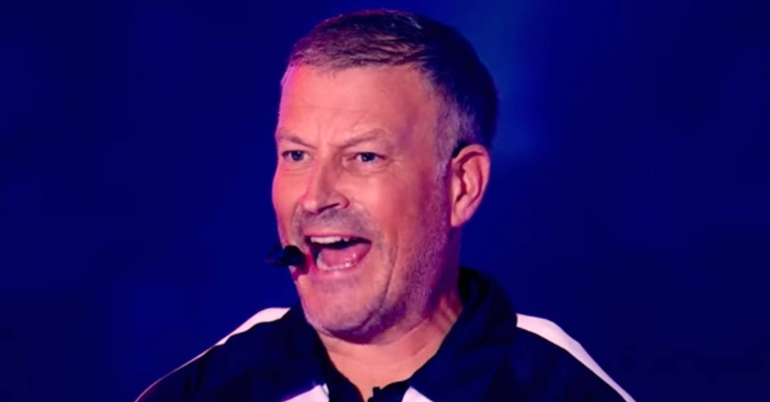 Gladiators referee Mark Clattenburg shouts