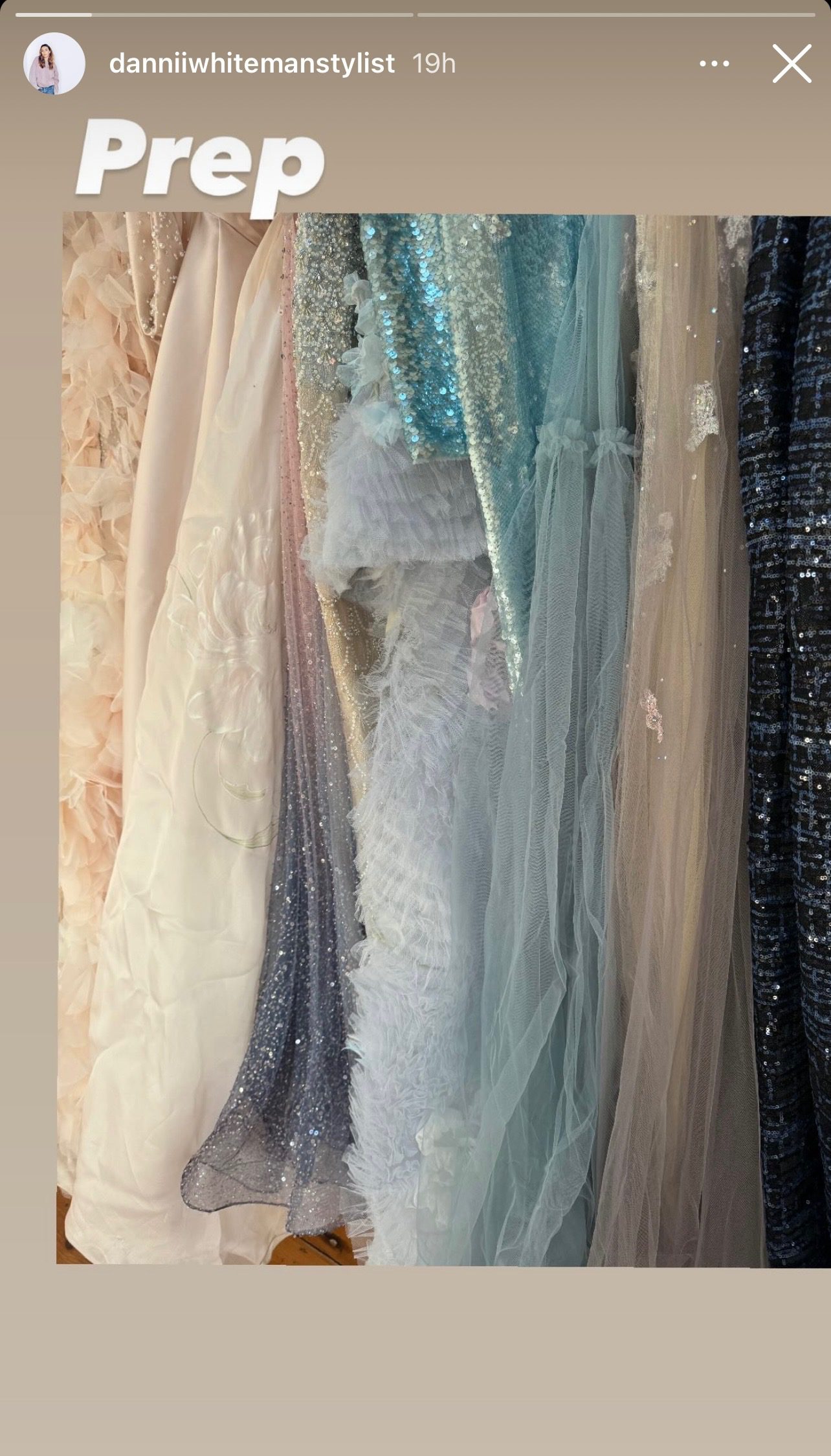 Holly Willoughby’s gowns on Instagram story