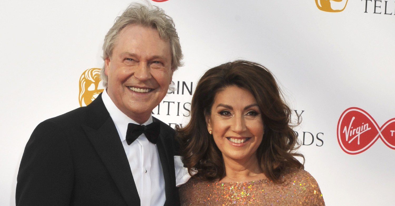Jane McDonald and her partner Eddie smiling