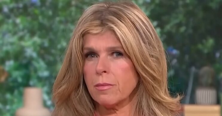 Kate Garraway looks solemn on This Morning