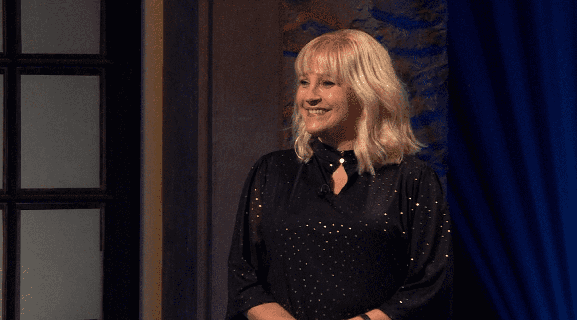 Malandra Burrows smiles on The Big Quiz