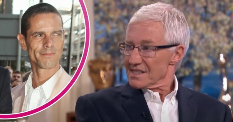 Paul O'Grady speaking on This Morning and his husband Andre at event