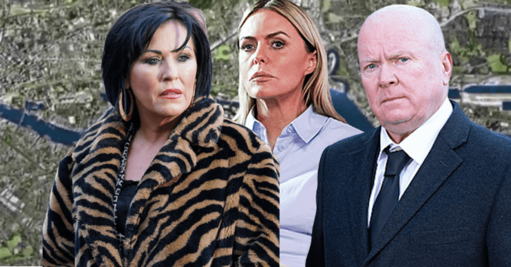 Phil, Kat and Emma in EastEnders