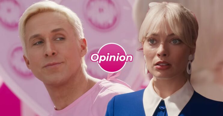 Ryan Gosling and Margot Robbie in the Barbie movie