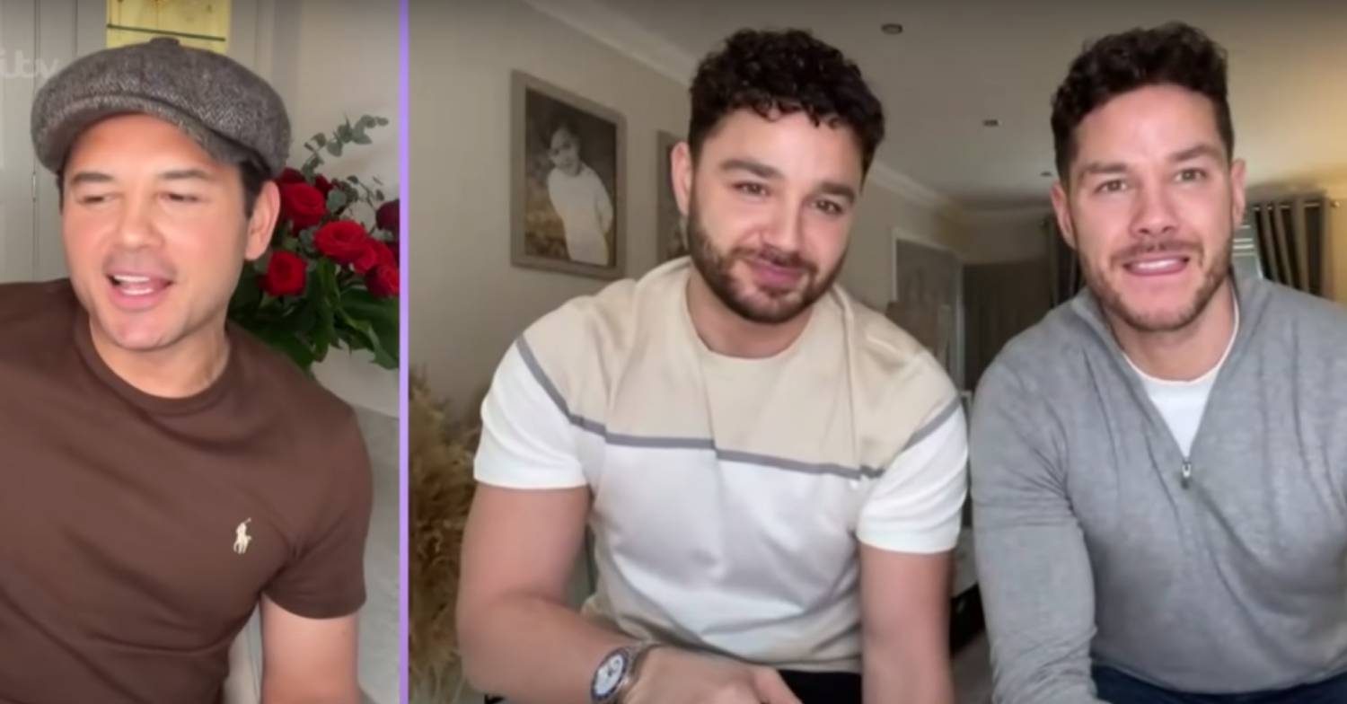 Ryan Thomas with his brothers