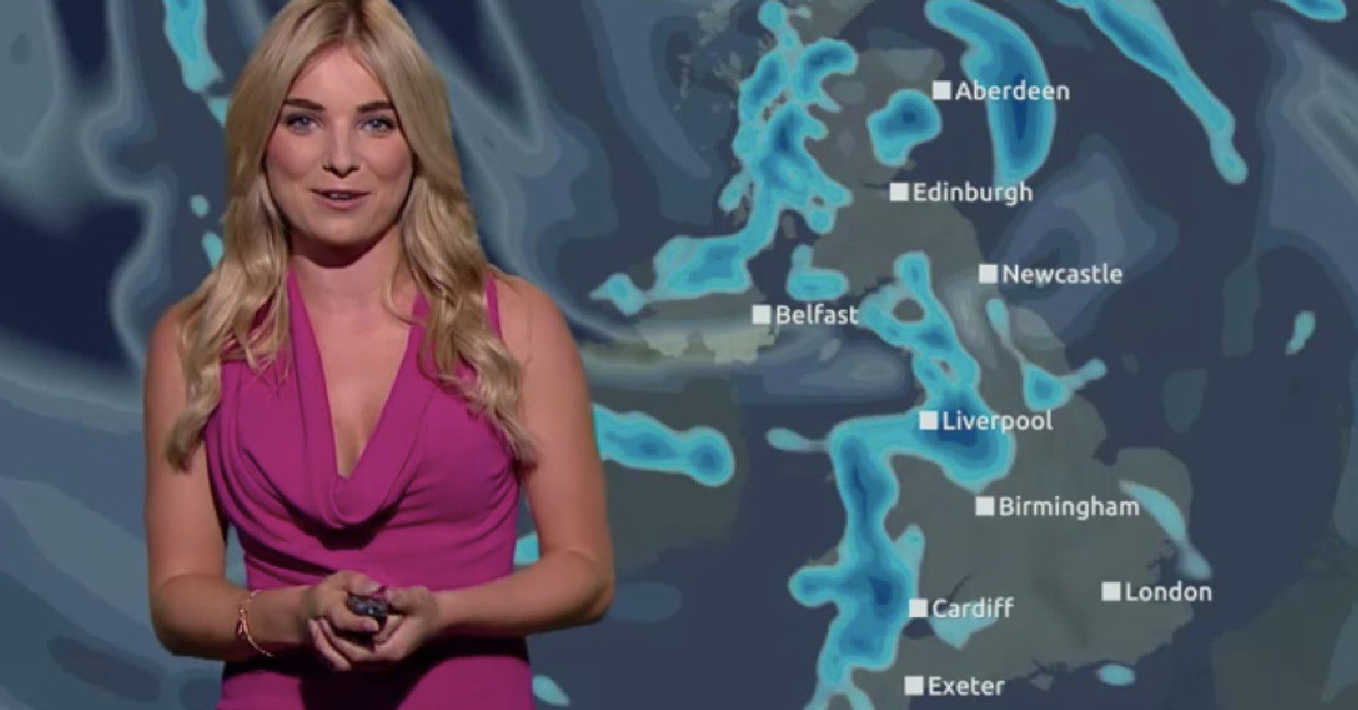 Sian Welby presenting Channel 5 news