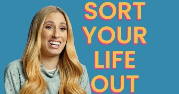 Sort Your Life Out logo with Stacey Solomon smiling