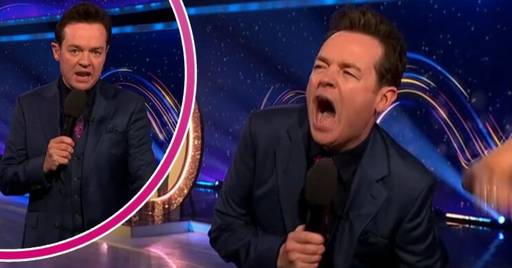 Stephen Mulhern looking in pain after a punch