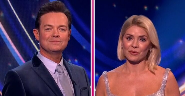 Stephen Mulhern and Holly Willoughby presenting Dancing On Ice