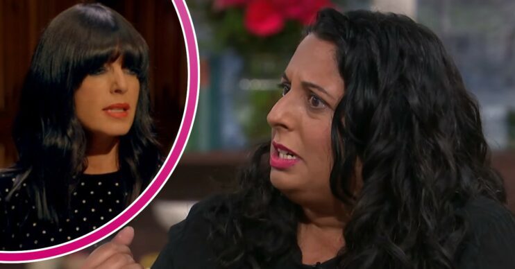 Claudia Winkleman and Ash on The Traitors