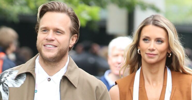 Olly Murs and his wife Amelia smiling