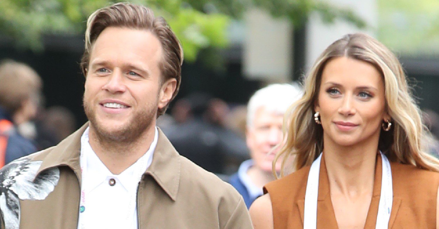 Olly Murs and his wife Amelia smiling