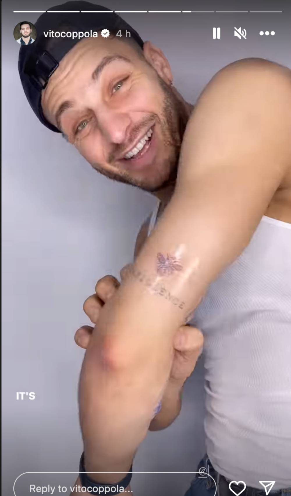 Vito Coppola gets a tattoo