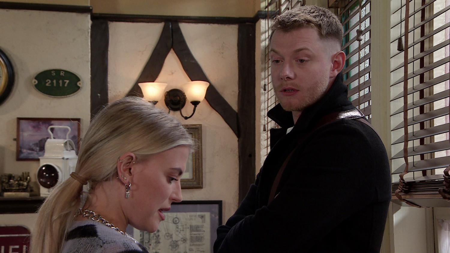 Coronation Street's Daniel is talking to Bethany at Roy's