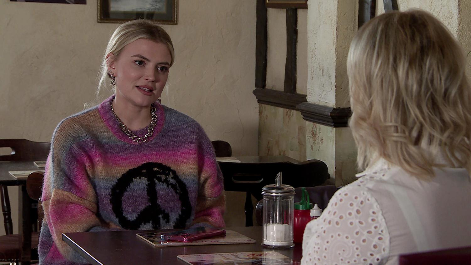 Coronation Street's Bethany is chatting to Suki at Roy's