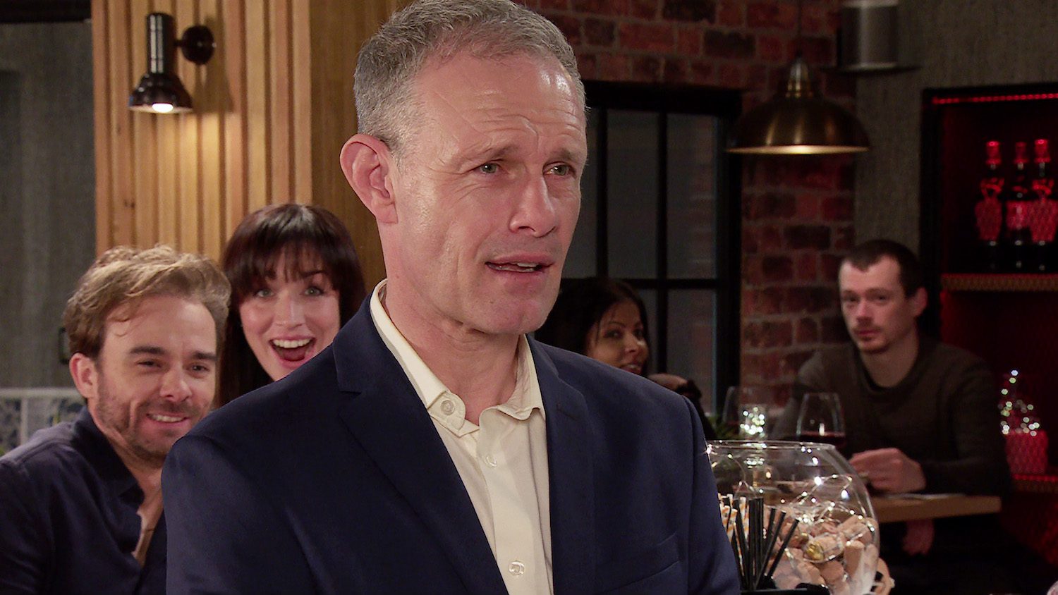 Nick in Corrie is shocked as smiling Leanne gets down on one knee and proposes